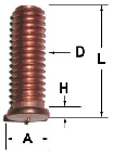 CD STIFT Ø8 X 30 , matr. stål forkobbert
