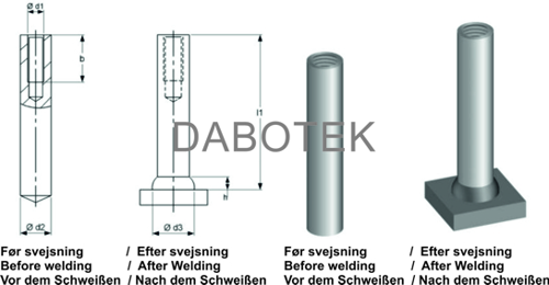 ID Gevindbøs M6-Ø10x55 mm Matr. A2-50 efter EN ISO 13918