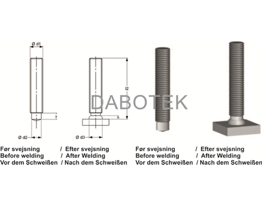 MD Threated Stud M16x20 mm Matr. A2-50 acc. EN ISO 13918 (MPF)