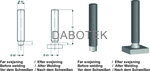 MD Threated Stud M10x35 mm Matr. A2-50 acc. EN ISO 13918 (MPF)