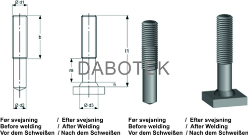 PD Threaded stud M8x30 Matr. A4-80 efter EN ISO 13918 (MP)