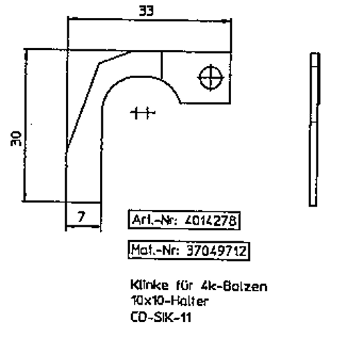 KLINKE For 4 kant bolte 10x10