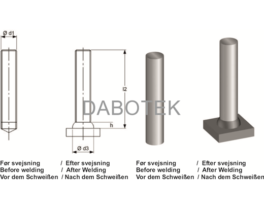 UD Stift Ø24X20 mm stål 4.8 efter EN ISO 13918