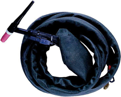 Sort, flammehæmmende kabelstrømpe af nylon, 4,0 m længde, 28 mm diameter.